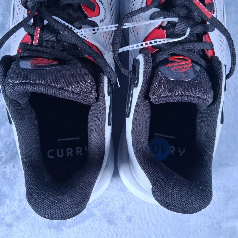 Under Armour Curry Splash 24 Men's 10  Sneaker Halo Grey Black Red 3027636-101